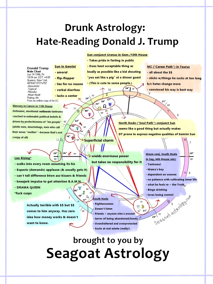 Drunk Astrology: Hate-Reading Donald J. Trump